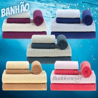 [SUBMARINO] Jogo de Toalha Banhão 5 Peças – Home Basics By Buddemeyer