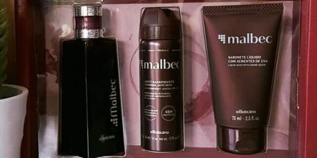 [O BOTICARIO] Kit Malbec Desodorante Colônia 50ml + Desodorante Antitranspirante Aerossol 31g + Sabonete Líquido Corporal 75ml