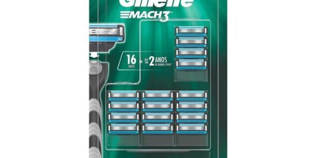 [MAGAZINE] Carga para Aparelho de Barbear Gillette – Mach 3 16 Unidades