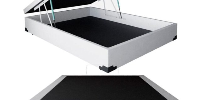 [CASASBAHIA] Base para Cama Box Casal Premium com Baú Corino