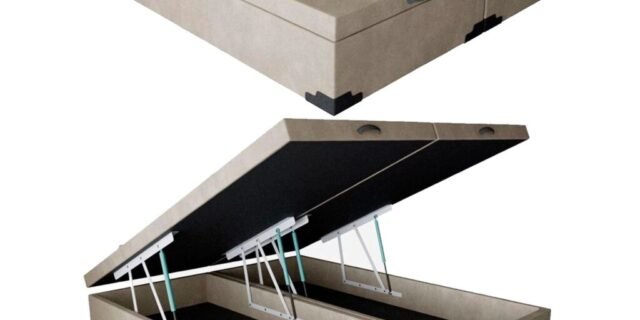 [CASASBAHIA] Base para Cama Box Queen Premium com Baú Suede Bege
