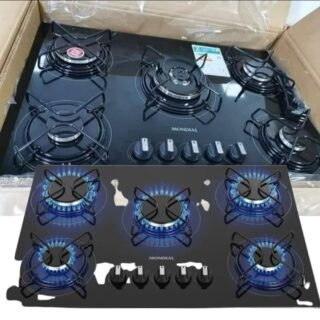 [MAGAZINE] Cooktop 5 Bocas Mondial a Gás GLP Preto – CTG-02