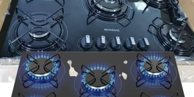 [MAGAZINE] Cooktop 5 Bocas Mondial a Gás GLP Preto – CTG-02