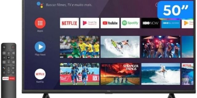 [MAGAZINE] Smart TV 50” UHD 4K LED TCL 50P615 VA 60Hz – Android Wi-Fi Bluetooth HDR 3 HDMI 2 USB