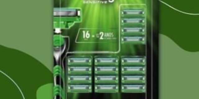 [MAGAZINE] Carga para Aparelho de Barbear Gillette – Mach3 Sensitive 16 Cargas
