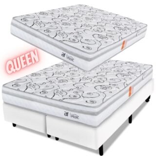 [AMERICANAS] Cama Box Queen Colchão Ortopédico Espuma Certificada 158x198x58cm – BF Colchões