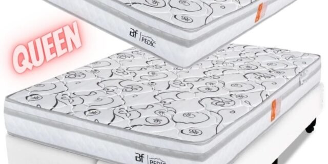 [AMERICANAS] Cama Box Queen Colchão Ortopédico Espuma Certificada 158x198x58cm – BF Colchões