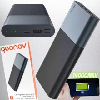 [MAGAZINE] Carregador Portátil/Power Bank Geonav 14000mAh – PB14KAL