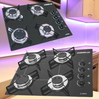 [SHOPTIME] Cooktop 4 Bocas Ultrachama Preto