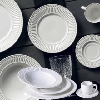[SHOPTIME] Aparelho de Jantar e Café Porto Brasil Roma 20 Peças – Branco