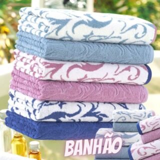 [SHOPTIME] Jogo de Toalha Banhão Flora 5 Peças – Casa e Conforto By Buddemeyer
