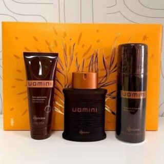 [O BOTICARIO] Kit Presente Uomini: Desodorante Colônia 100ml + Espuma de Barbear 200ml + Balm Pós-Barba 110g