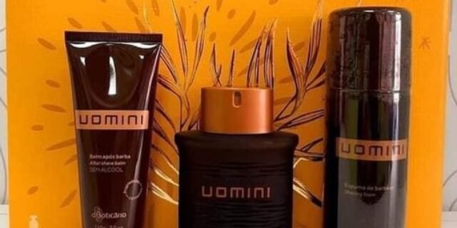 [O BOTICARIO] Kit Presente Uomini: Desodorante Colônia 100ml + Espuma de Barbear 200ml + Balm Pós-Barba 110g