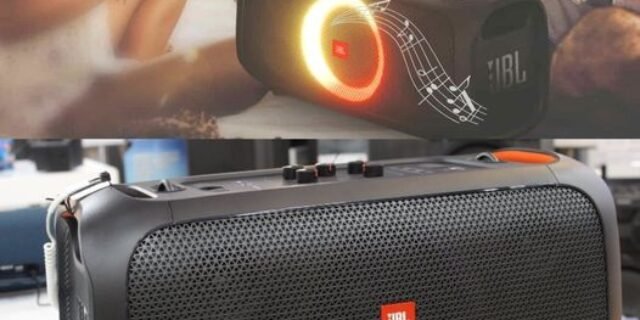 [PONTO] Caixa de Som JBL Partybox On-The-Go com Bluetooth, Luzes e Microfone sem Fio – 100W