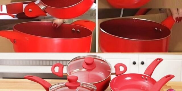 [SHOPTIME] Jogo de Panelas Color Day 5 peças Vermelha – La Cuisine