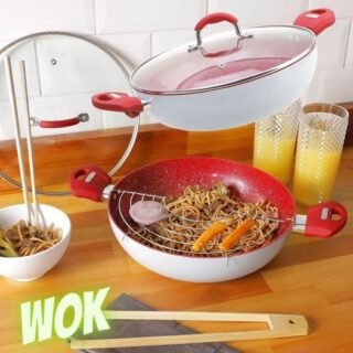 [SHOPTIME] Panela Wok com tampa Power Taste – 28 cm – La Cuisine