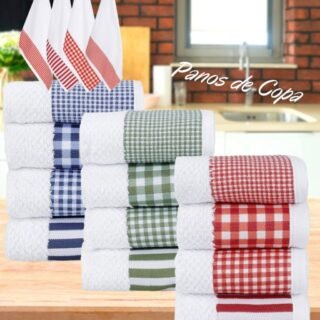 [SHOPTIME] KIT Panos de Copa Classic 4 Peças – Casa & Conforto