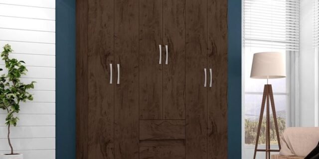 [MAGAZINE] Guarda-roupa Solteiro 6 Portas 2 Gavetas – Araplac Exclusive 620-77