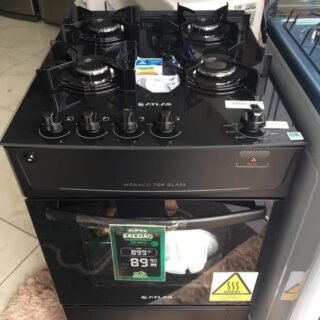 [MAGAZINE] Fogão 4 Bocas Mesa de Vidro Atlas Preto – Acendimento Automático Mônaco Top Glass