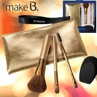 [O BOTICARIO] Kit Pincéis e Esponja para Maquiagem Make B
