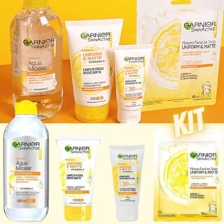 [MAGAZINE] Água Micelar Garnier + Sabonete Facial Skin – Active + Creme Hidratante Facial + Máscara Facial