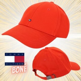 [NETSHOES] Boné Tommy Hilfiger Aba Curva Strapback Cap Masculino – Vermelho