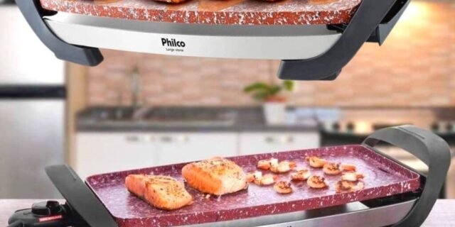 [SHOPTIME] Grill Large Stone Philco Pgr03p 127v