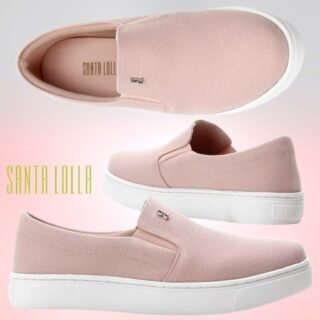 [MAGAZINE] Slip On Santa Lolla Lona Básico Feminino – Rosa claro