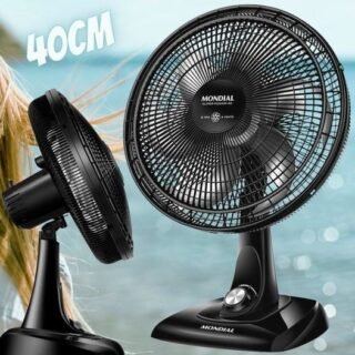 [PONTO] Ventilador de Mesa 40cm Mondial Super Power VSP-40-B 6 Pás 3 Velocidades Preto SÓ 110V