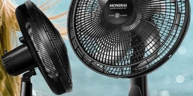 [PONTO] Ventilador de Mesa 40cm Mondial Super Power VSP-40-B 6 Pás 3 Velocidades Preto SÓ 110V