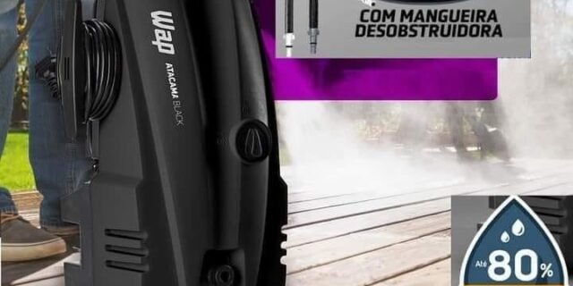 [MAGAZINE] Lavadora de Alta Pressão e Desobstruidora WAP – Atacama Black Ultra 1500 Libras 1400W Mangueira 3m – 110V