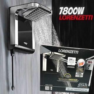 [CASAS BAHIA] Chuveiro Lorenzetti Ducha Acqua Star Ultra 7800W Preto e Cromado