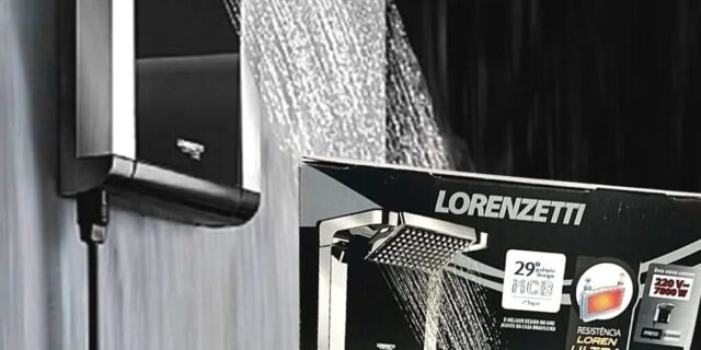 [CASAS BAHIA] Chuveiro Lorenzetti Ducha Acqua Star Ultra 7800W Preto e Cromado