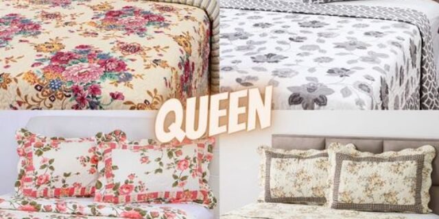 [SHOPTIME] Colcha Queen Boutis com 2 Porta Travesseiros – Casa & Conforto ( 5 opções )