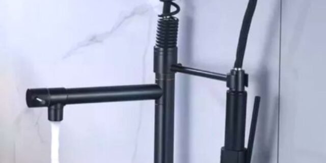 [MAGAZINE] Torneira para Cozinha Gourmet de Mesa Dupla Saída – Monocomando Preta Nell YL-03