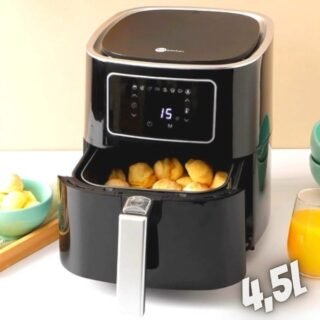 [SHOPTIME]<br>Fritadeira Elétrica Air Fryer sem óleo 4,5L Preta Fun Kitchen