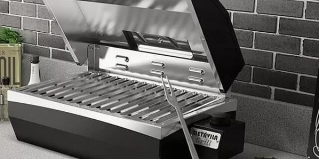 [MAGAZINE] Churrasqueira a Gás GLP de Mesa a Bafo Metávila – GS550P com Pedra Refratária e Espátula