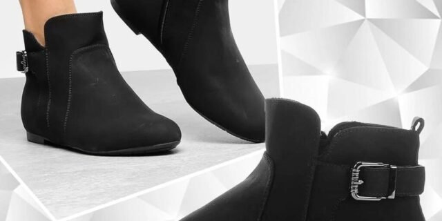 [ZATTINI] Bota Mooncity Cano Curto Com Fivela Feminina – Preto