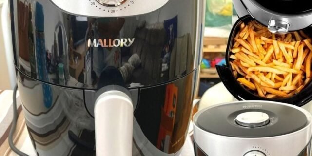 [CASAS BAHIA] Fritadeira Elétrica Sem Óleo Air Fryer Mallory Smart Fryer 3L – Preta/Prata