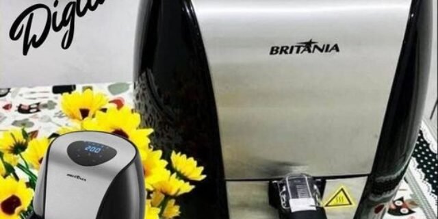 [CASAS BAHIA] Fritadeira Elétrica sem Óleo Air Fry Britânia Digital Inox BFR20PI 4L – Preta 110V
