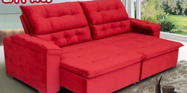 [CASAS BAHIA] Sofá Arezzo Mola Espiral 2,44 Mts Velusoft – Sofá Casa (2 Cores)