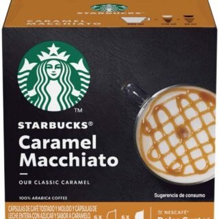 [AMAZON] Café em Cápsula, Starbucks, Nescafé, Dolce Gusto, Caramel Macchiato, 12 Cápsulas