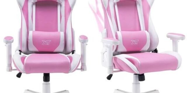 [MAGAZINE] Cadeira Gamer XT Racer Reclinável Giratória – Rosa e Branco Wind Series