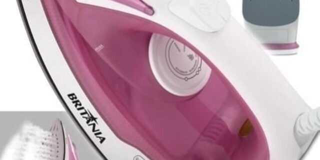 [MAGAZINE] Ferro de Passar Roupa a Seco e a Vapor Britânia – BFV210R Branco e Rosa