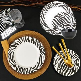 [SHOPTIME] Aparelho de Jantar Zebra 18 Peças – La Cuisine