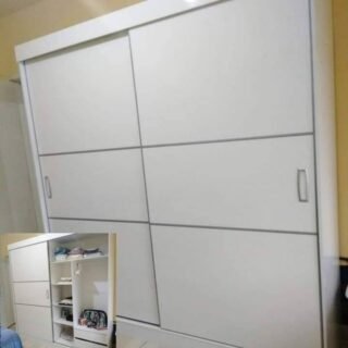 [MAGAZINE] Guarda-roupa Casal 2 Portas de Correr 4 Gavetas – Araplac Star (2 Cores)