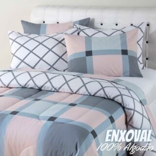 [SHOPTIME] Enxoval Cama Rafaela 5 / 7 Peças 100% Algodão – Casa e Conforto (4 Tamanhos)
