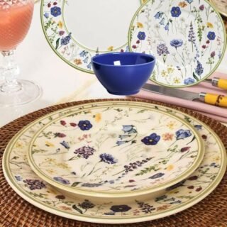 [SHOPTIME] Aparelho de Jantar Azul Jasmim 18 Peças – La Cuisine