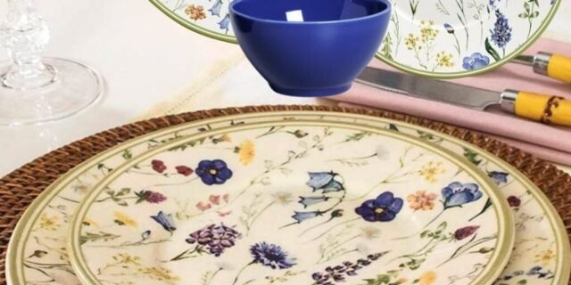 [SHOPTIME] Aparelho de Jantar Azul Jasmim 18 Peças – La Cuisine