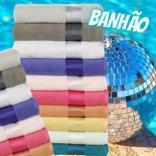 [SHOPTIME] 20% de Volta no AME: Jogo de Toalha Banhão Lake Cinza 5 Peças 100% Algodão – Casa e Conforto